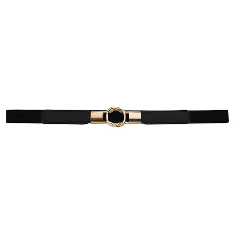 BloomChic Twist Design Metal Buckle Elastic Belt