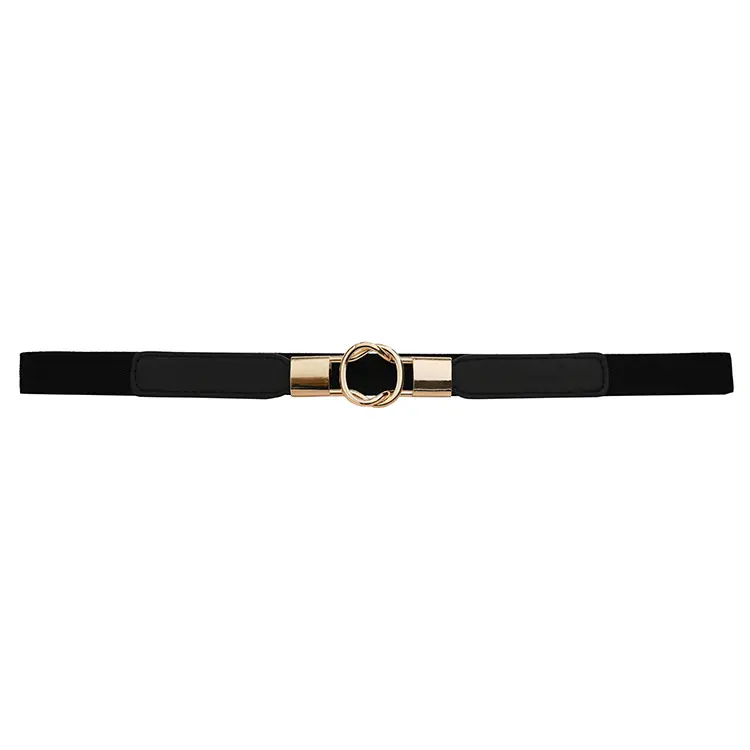 BloomChic Twist Design Metal Buckle Elastic Belt