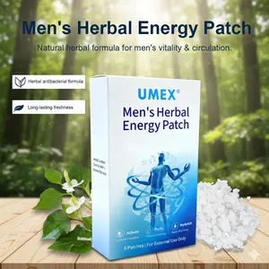 Umex Men's Herbal Intimate Patch Natural Snow Lotus & Sophora Formula Cooling Freshness All Day Daily Hygiene Care Herbal Formula Cooling Effect