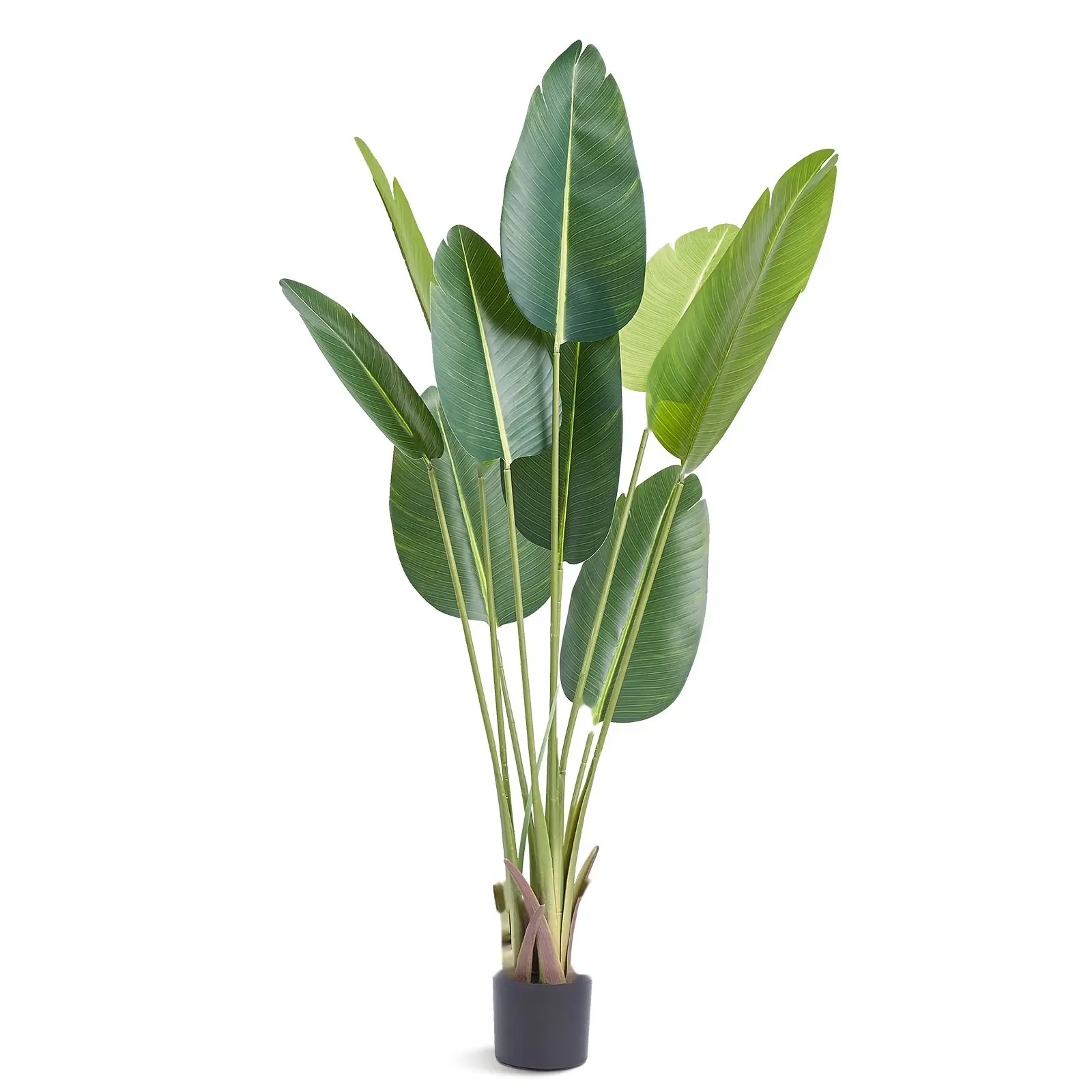 Artificial Birds Of Paradise Tree, Five Feet Tall Faux Plant Made With PE Material, Anti-Tip Tilt Protection, Low-Maintenance, Realistic Green Fake Tree For Home Office, Indoor Outdoor Decor