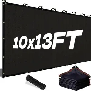 2026 Updated 10 × 13 ft UV-Resistant Shade Net – 90% Blackout Mesh Shade Cloth (Black) with Reinforced Rivets, Heavy-Duty Sun Shade Cover for Garden, Patio, Greenhouse, Camping, Outdoor Adventures, Backyard & Home Essentials