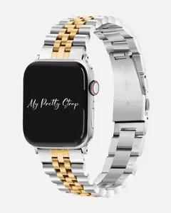 My Pretty Strap – Compatible Apple Watch Band – Stainless Steel iWatch Strap for Women – Series 1–11, SE & Ultra (38MM / 40MM / 41MM / 42MM / 44MM / 45MM / 49MM) – Gold, Silver – Dalia
