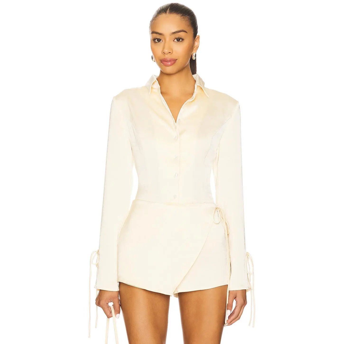 LIONESS West End Girl Top in Cream