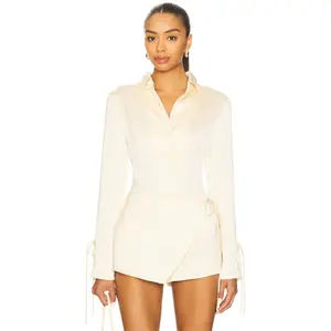 LIONESS West End Girl Top in Cream