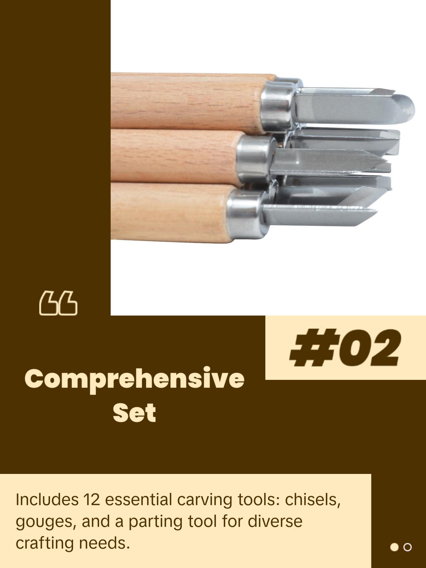 Westcott CarboTitanium Carving Tools Set, 12-Piece Set (17979-Parent)