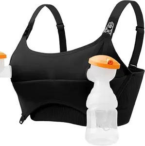 Pumping Bra Hands Free Seamless Comfort PatentedClasps Nursing and Pumping Bra in One Breast Pump Bra All Day Wear