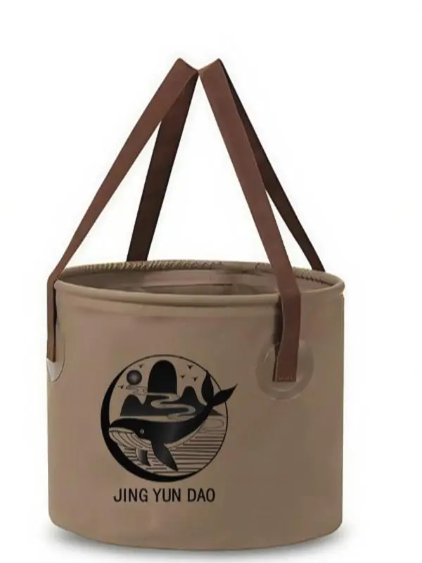Portable Collapsible Water Bucket with Handles for Camping and Fishing