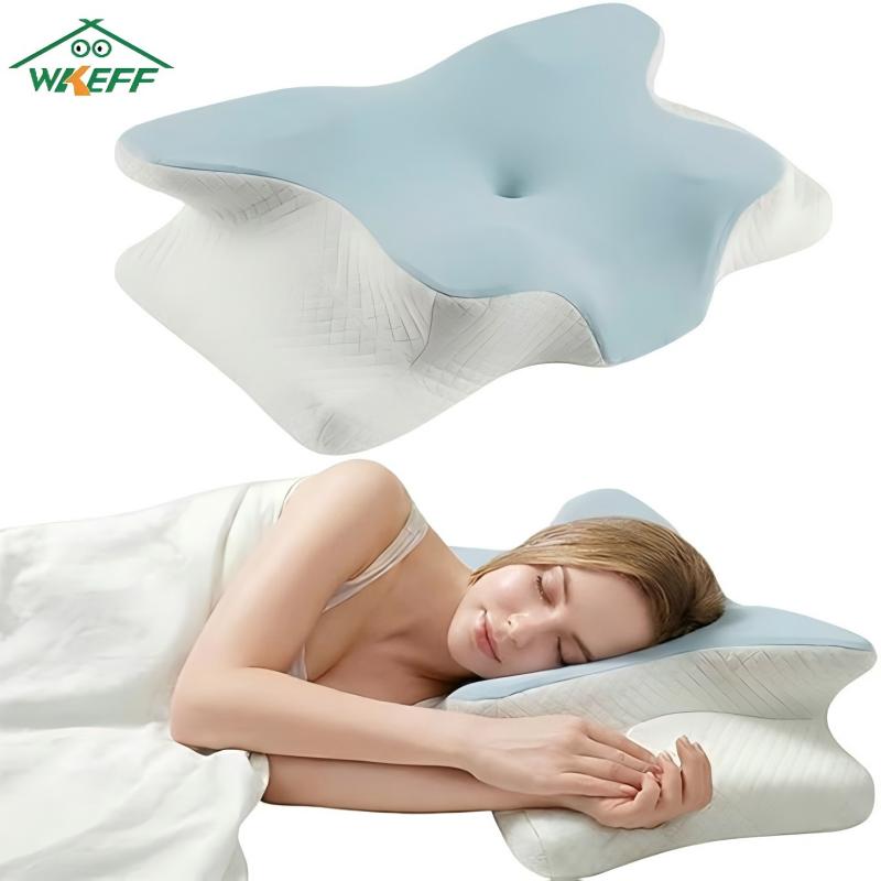 WKEFF Memory Foam Nap Pillow, Height-adjustable Body Pillow, Leg Support Pillow, Ergonomic Prone Pillow, Bedside Pillow, Couple Wedge Pillow for Phone Use, Multi-functional Pillow with Removable and Washable Cover for Home and Office Use