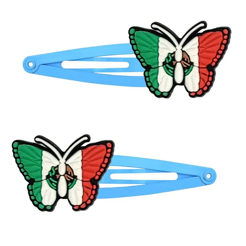 Mexico Flag Hair Clip Barrette Yazzle Dazzle Original Artwork Handmade