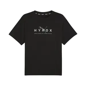 PUMA Womens X Hyrox Cloudspun Crew Neck Short Sleeve Casual Tops Casual - Black