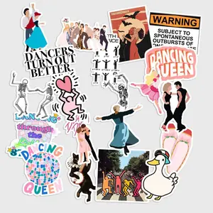 Sticker Pack 20 pcs Dance Lover Stickers, Rhythm Movement Vinyl Decals for Laptop Phone Case