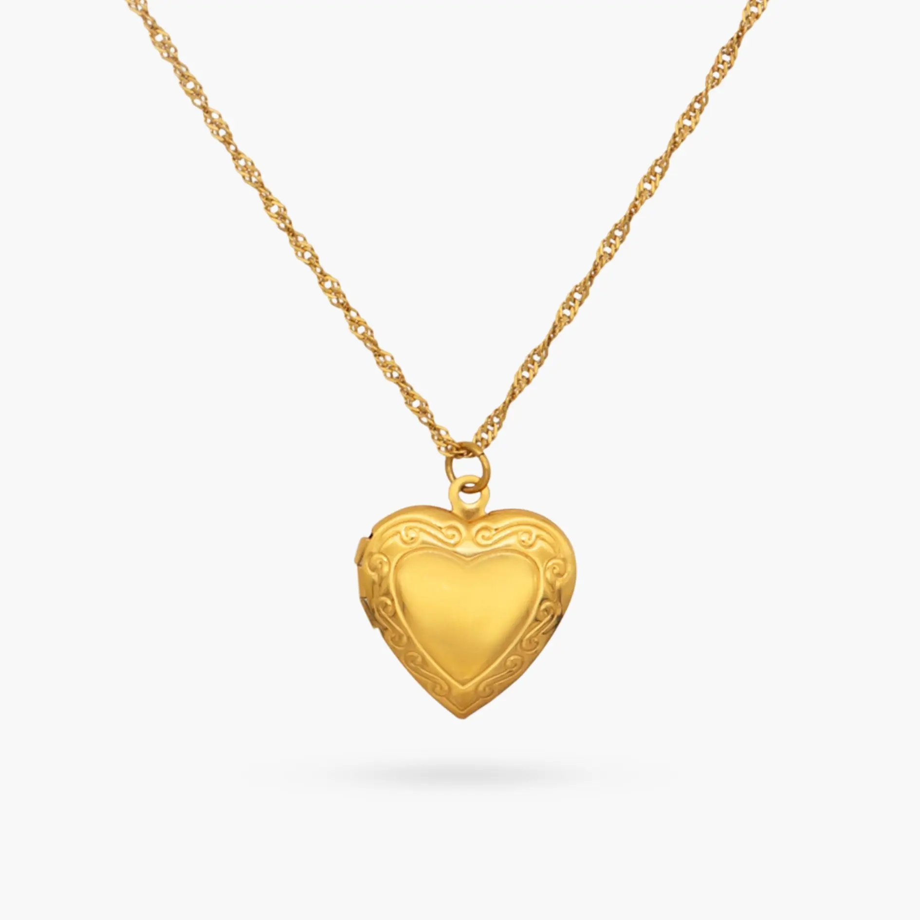 The Open Your Heart Locket Gold Necklace
