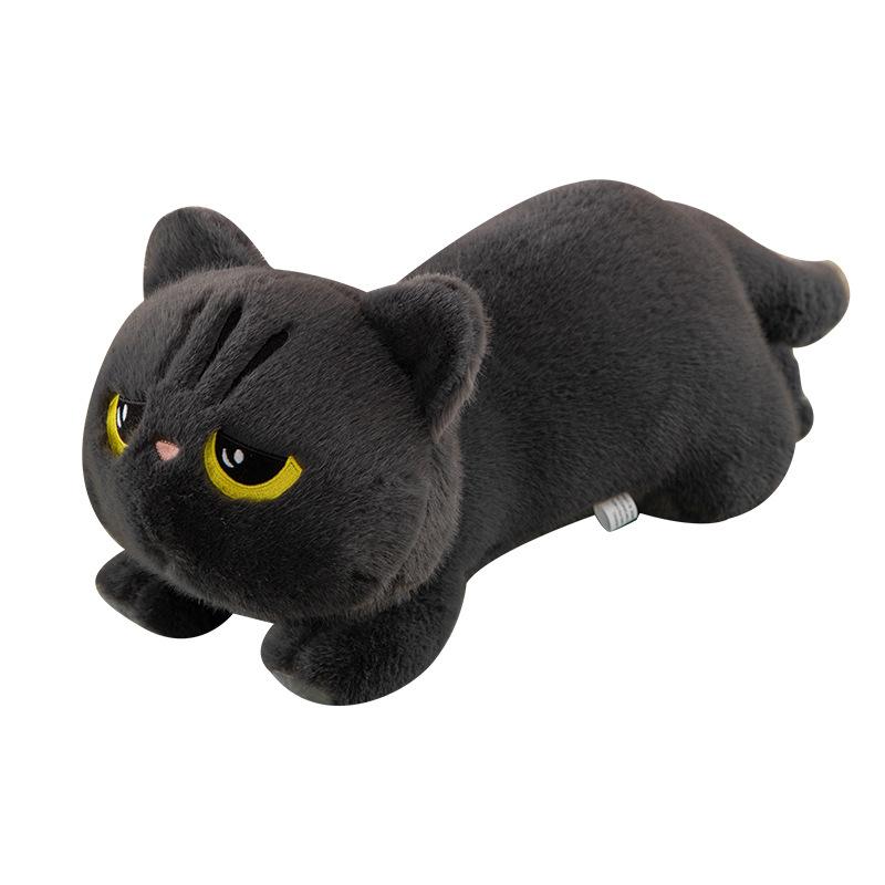 Weighted Black Cat Plush, Weighted Black Cat Stuffed Animal, Cute Plushies Soft Pillow Toy Gift for Kids Adults 19.5 Inch, 0.8 Lbs