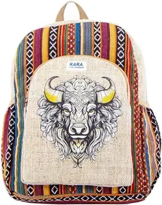 RARA Handmade-Unique design Hemp backpack, very popular in FAIR TRADE and light weight backpack from the top of Himalayas