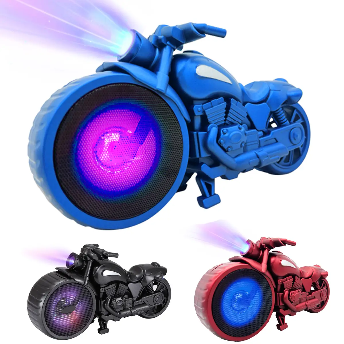 Bluetooth Speaker Portable Mini Stereo 1950's Replica Speaker Motorcycle Style FM TWS RGB Light