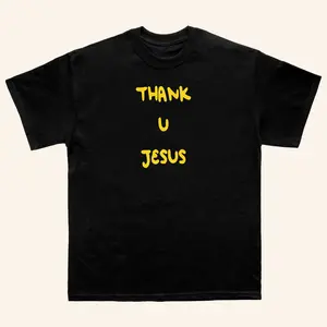 Daydr-an Harding Merch Thank U Jesus Black T-Shirt Gifts For Christian