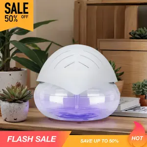 Original household rainbow Air Purifier Water Filter Air Cleaner For Home Essential Oil Aroma Diffuser With LED Night mood Light For Smoke & Pets Aromatic Fragrance Machine small Air washer Portable Aroma Diffuser Color-Changing Air Purifier