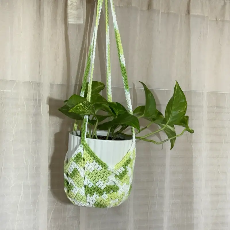 Crochet Hanging Plant Basket