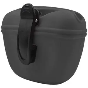 Silicone Dog Treat Pouch-Small Training Bag-Portable Dog Treat Bag for Leash with Magnetic Closure and Waist Clip