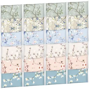 24 Packs Travel Size Tissue Pocket Slim Pack Facial 3 Ply Wallet Size Pocket Tissues for Travel Wedding Party Favors, 6 Styles(Colored )