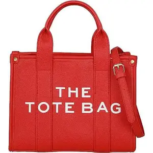 Trendy Leather Tote Bag Small Personalized Top Handle Crossbody Handbags in High-Quality PU Leather with Adjustable Strap & Internal Pocket for Daily Essentials