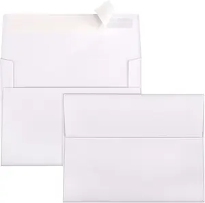 A2 Envelopes Self Seal 500 Pack - 4-3/8 X 5-3/4 White Invitation Envelopes Bulk for Postcard, Wedding, RSVP, Thank You Notes, Announcements, Greeting Cards, Photos Outdoramic