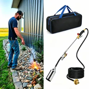 High Output BUT Flamethrower Torch, Portable Propane Torch Weed Burner Kit with Storage Bag, 10 Ft Hose, Weed Flame Torch for Campfire, Roof, Melting Ice And Snow