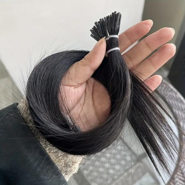 Luxurious Blonde I-Tip Human Hair Extensions 12-28 Inch 50pcs 30g/Pack 100% Remy Silky Straight Invisible Keratin Pre-Bonded No Tangle No Shedding Soft Natural Look For Daily Party Salon Use