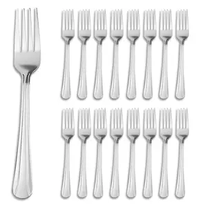 16-Piece Stainless Steel Dinner Fork Set, Classic Design for Meals, Parties & Everyday Use, Compact Storage, Easy Clean Cutlery, Durable Stainless Steel Tableware