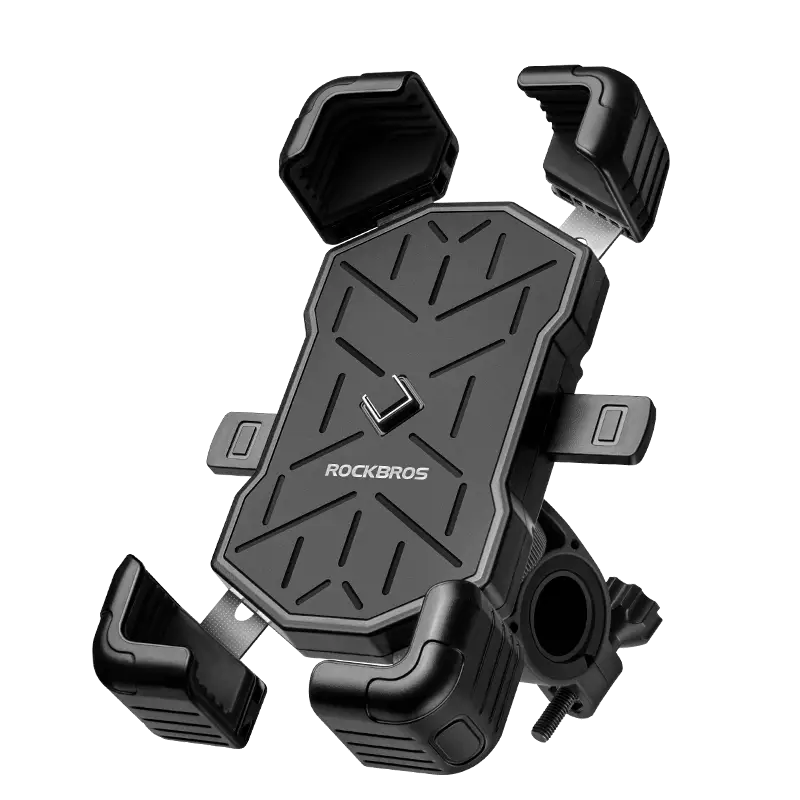 ROCKBROS Bike Phone Holder Mount, for 4.5''-7.1'' Phones, Quick Release Bike Phone Mount Handlebar Clamp, 360° Rotatable Bike Phone Holder