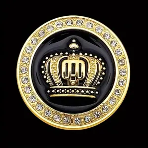 Crown Design Car Sticker, Car Decorative Sticker, 1 Count Fashion Rhinestone Decor Car Decal, Car Exterior Decoration Accessories for Car, Truck, Refrigerator, Laptop