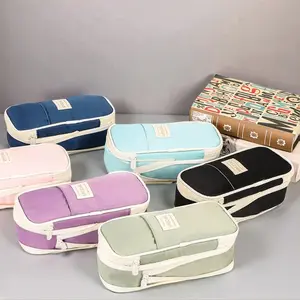 Expandable Pencil Case with Compartment, 1 Count Large Capacity Pencil Case, Portable Pencil Bag, Stationery Organizer, Cosmetic Bag, Suitable for Office, Office School Supplies