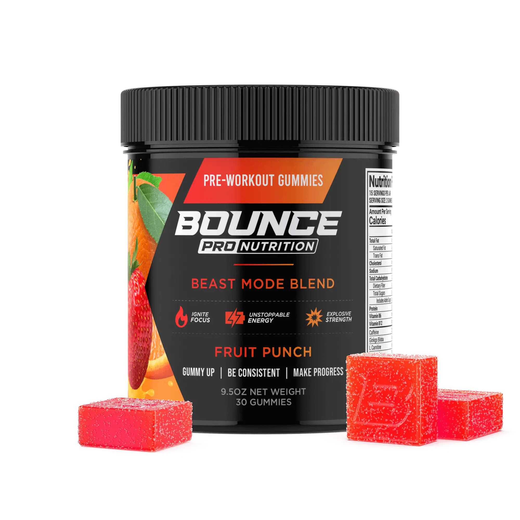 Beast Mode Pre-Workout Gummies - Supplement for Dietary Healthcare, Ideal for Fi...