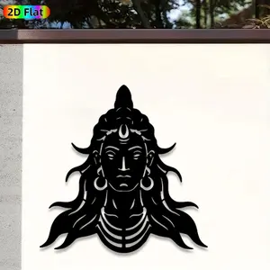 1pc Shiva Metal Wall Art, Divine Shiva Statue Mural, Ideal Gift for Diwali, Maha Shivaratri, Hindu Culture Enthusiasts, Rust-Resistant Metal Wall Decor Wall Sculptures, Perfect for Temple Wall & Garden Fence Hindu Art Enthusiasts