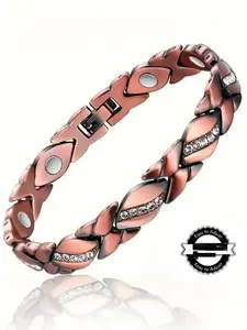 Women's Super Strong Magnetic Bracelet with 3500 Gauss Magnet, Crystal Valentine's Day Jewelry Gift, Sizing Tool, Christmas Gift