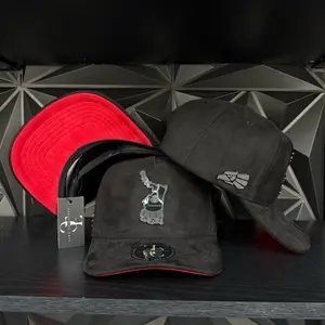 Tamaulipas México SnapBack Hat-Black/Red Suede