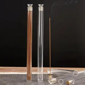 Acrylic Incense Holder Transparent Plastic Agarwood Stick Storage Container PVC Sandalwood Incense Bucket, 10g/20g Capacity