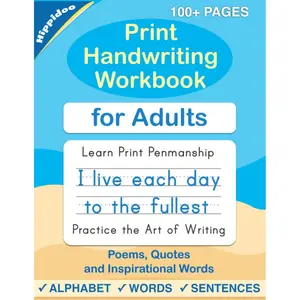 Print Handwriting Workbook for Adults: Improve your printing handwriting & practice print penmanship workbook for adults Paperback – June 19, 2020