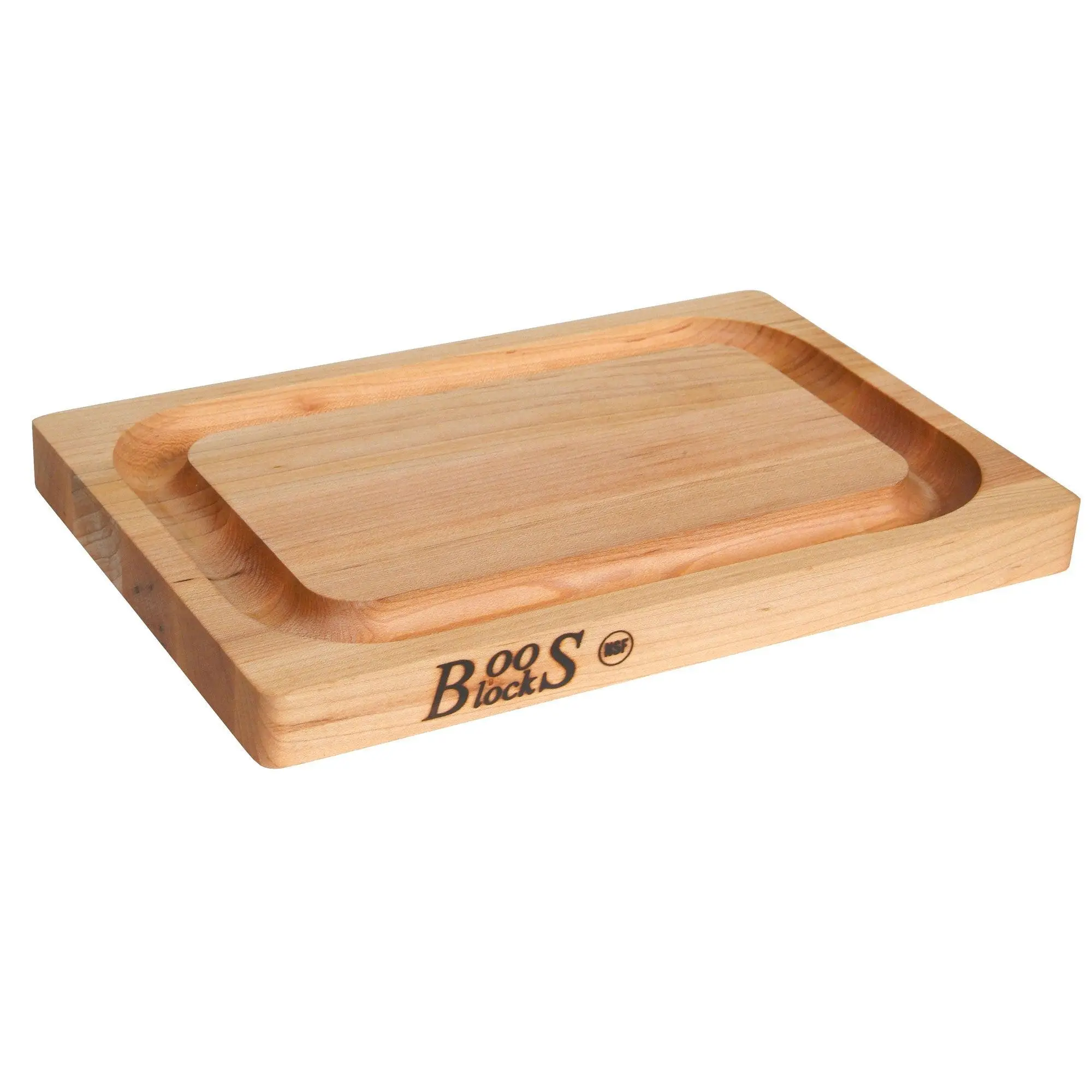 John Boos Chop N Slice Maple Wood Edge Grain Cutting Board, 8" x 12" x 1.25" Chopping Fruit