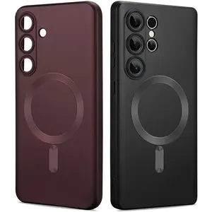 [Luxury Magnetic Case] Phone Case Compatible with Samsung Compatible with Galaxy S26 S25 S24 S23 S22 S21 Ultra S26 Plus S26, Soft Matte Magnetic Case with Camera Lens Protector, Perfect Holiday Gift