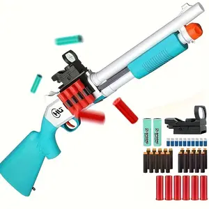 JH2027B Foam Dart Toy Set, Manual Play Style Design, Includes EVA Soft Foam Darts, Durable Build, Outdoor Sports Play Toy Gift for Teens Ages 14+