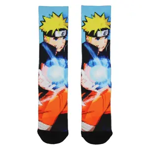 Naruto Part II Shippuden Pixel Character All Over Sublimated Crew Socks