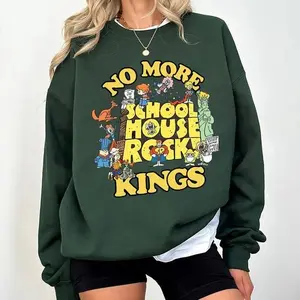 No More Kings School House Rock Graphic Tee, Knowledge is Power Hoodie, Gen X Retro 1980s 1990s Shirt, Educational Television Sweatshirt, Cartoon TV Show Shirt