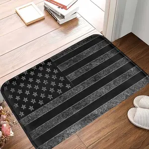 American Flag Doormat Vintage Black and White Stars and Stripes Print Design Non Slip Durable Soft Surface Easy Clean Entryway Accent Perfect for Porch Decoration Patio Welcome Area Home Office Independence Day Celebration Gift for Friends