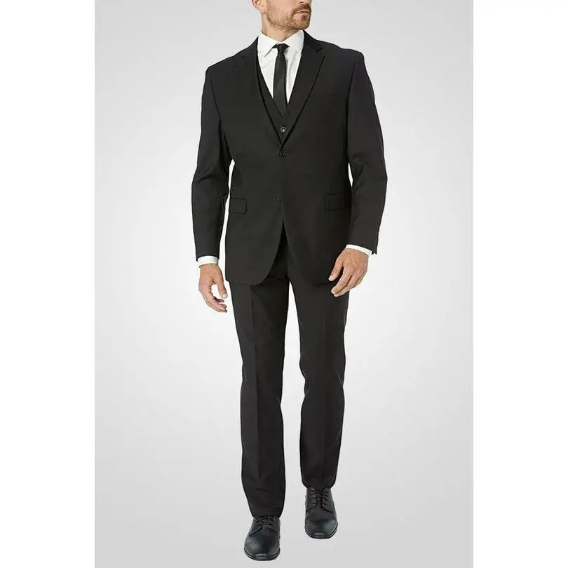 Caravelli S600512U Slim Fit 3pcs Suit Black