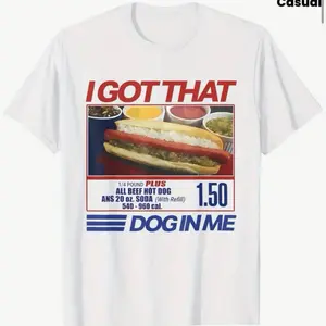 Trendy Senior outfit “I Got That Dog On Me” Graphic Tee | Funny Hot Dog Streetwear Shirt | UNISEX Casual Foodie Fashion with Ketchup & Mustard Drip
