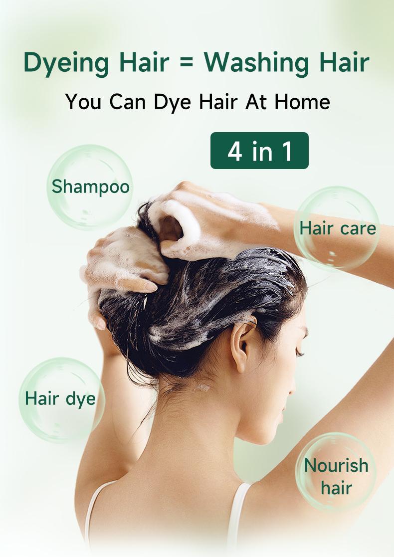 PYEONAN Unisex Bubble Hair Dye, Black or Dark Brown with Herbal Ingredients, No Bleaching, Ammonia-Free, 10 Bags Hair Color 5.6 Oz./160g Haircare Coloring, Springtok