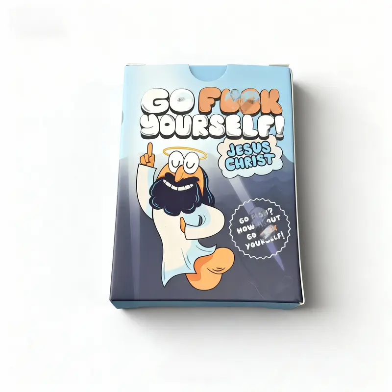God version  Adult Fishing Card Game, a hilarious adult party game you've been dreaming of, 48 cards, coated cardboard, 65 grams.