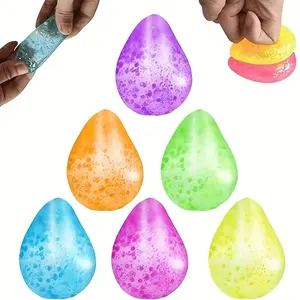 Colorful Crystal Simulated Water-Drop Squishy Toys, Soft & Fun Squeezable Toys, Ideal for Desk Decor & Classroom Rewards, Great Gifts
