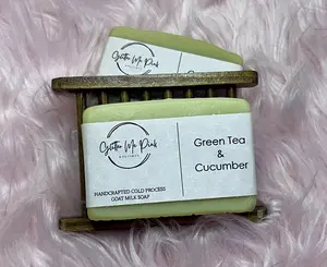Handcrafted Cold Process Goat Milk Soap- Green Tea & Cucumber